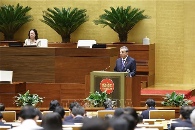 Tổng Bí thư Tô Lâm phát biểu chỉ đạo Hội nghị. Ảnh: Doãn Tấn - TTXVN