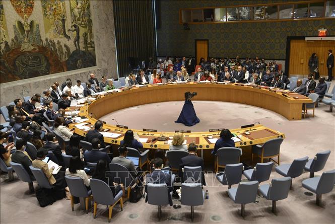 Toàn cảnh một phiên họp của Hội đồng Bảo an LHQ ở New York (Mỹ). Ảnh: THX/TTXVN