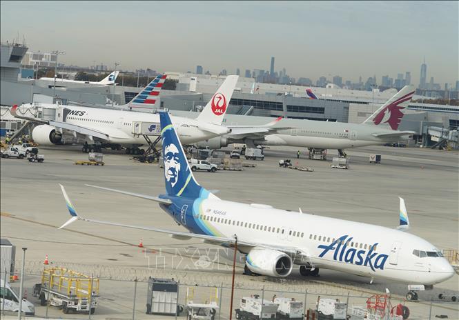 Máy bay tại sân bay quốc tế John F. Kennedy (JFK) ở New York City (Mỹ) ngày 5/11/2025. Ảnh: THX/TTXVN