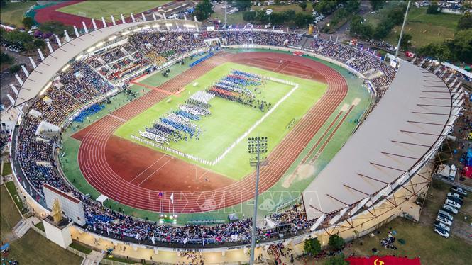 Sân vận động Quốc gia Lào ở thủ đô Viêng Chăn. Ảnh: Đỗ Bá Thành - PV TTXVN tại Lào