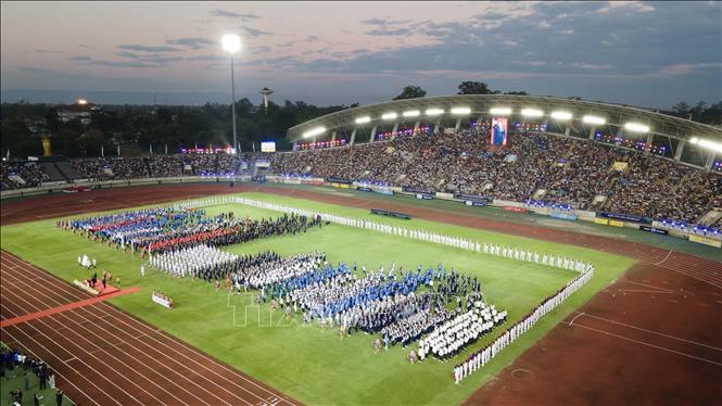 Đại hội Thể thao Toàn quốc của Lào được tổ chức 3 năm một lần nhằm đánh giá sự phát triển của thể thao thành tích cao tại các địa phương và ngành sau mỗi chu kỳ. Ảnh: Đỗ Bá Thành - PV TTXVN tại Lào