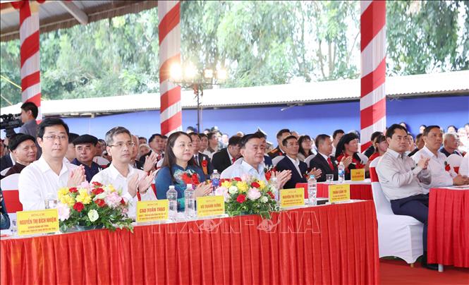 Đại biểu tham dự Ngày hội Đại đoàn kết toàn dân tộc. Ảnh: Phương Hoa - TTXVN