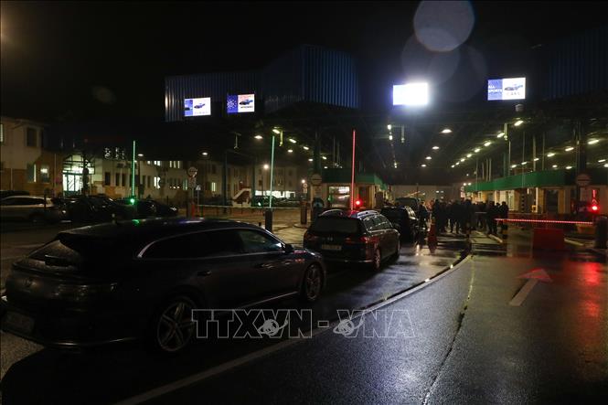 Cửa khẩu Bobrowniki ở biên giới Ba Lan - Belarus, ngày 17/11/2025. Ảnh: PAP/TTXVN