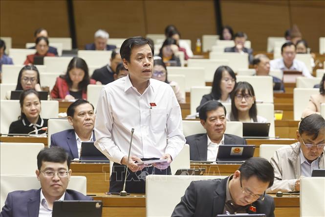 Đại biểu Quốc hội TP Hồ Chí Minh Trần Tuấn Anh phát biểu. Ảnh: Doãn Tấn - TTXVN