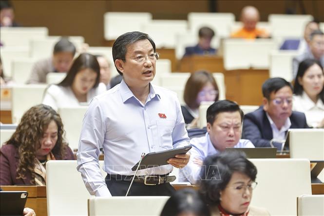 Đại biểu Quốc hội TP Hồ Chí Minh Phạm Trọng Nhân phát biểu. Ảnh: Doãn Tấn - TTXVN