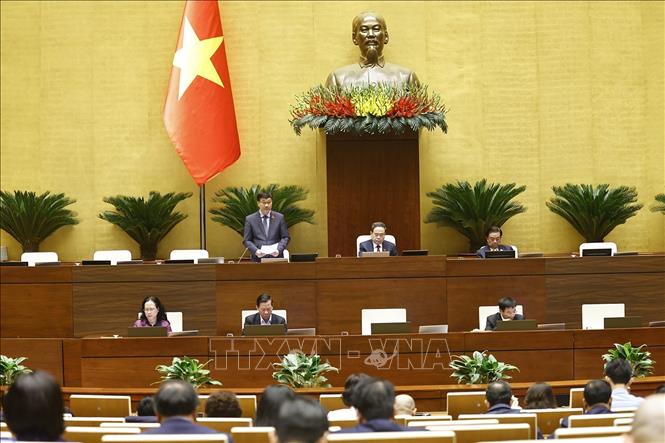 Phó Chủ tịch Quốc hội Vũ Hồng Thanh phát biểu. Ảnh: Doãn Tấn - TTXVN