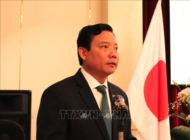 Ông Phạm Tấn Hòa, Phó Chủ tịch UBND tỉnh Tây Ninh, phát biểu khai mạc Hội nghị. Ảnh: Nguyễn Tuyến - PV TTXVN tại Nhật Bản.