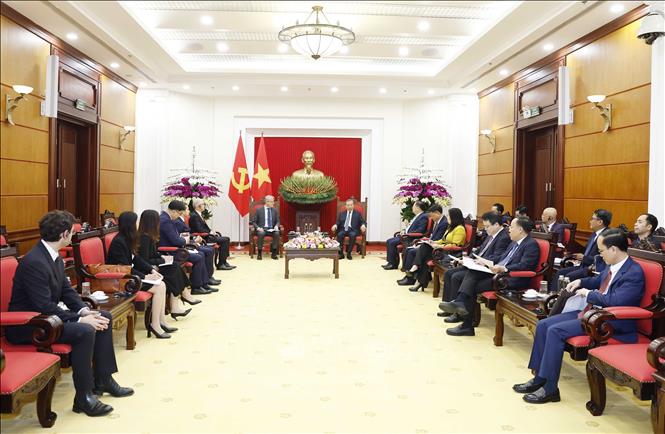 Tổng Bí thư Tô Lâm tiếp ông Vincent Clerc, Giám đốc điều hành Tập đoàn A.P. Moller-Maersk của Đan Mạch. Ảnh: Thống Nhất - TTXVN