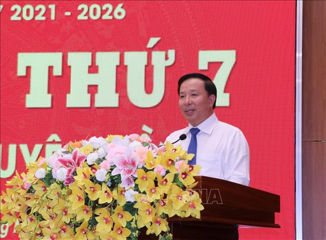 Chủ tịch UBND tỉnh Đồng Nai Nguyễn Văn Út phát biểu nhận nhiệm vụ. Ảnh: Sỹ Tuyên - TTXVN