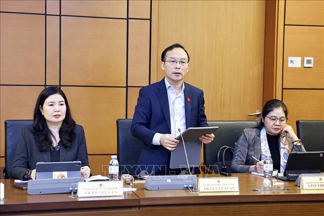 Đại biểu Quốc hội tỉnh Bắc Ninh Trần Văn Tuấn phát biểu. Ảnh: Doãn Tấn - TTXVN