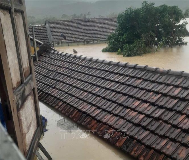 Xã Đồng Xuân, một trong những địa phương bị ngập nặng ở phía Đông tỉnh Đắk Lắk. Ảnh: TTXVN phát