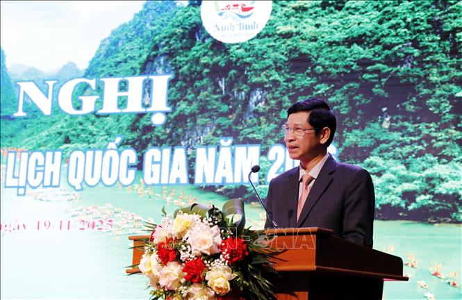 Thứ trưởng Bộ Văn hóa, Thể thao và Du lịch Hồ An Phong  phát biểu tại hội nghị. Ảnh: Thái Thuần – TTXVN