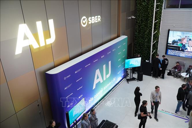 Hội nghị quốc tế lần thứ 10 “Hành trình AI 2025”. Ảnh: Tâm Hằng - PV TTXVN tại LB Nga
