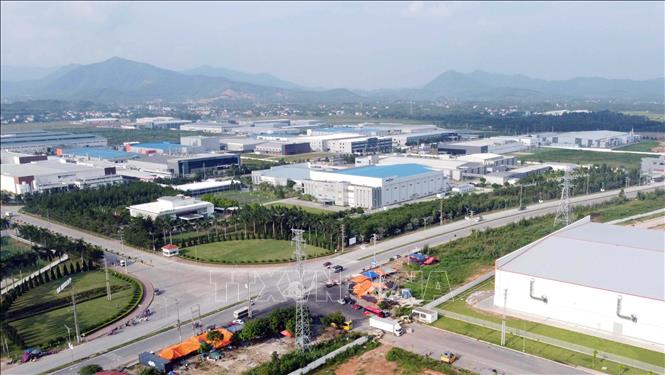 Một góc khu công nghiệp Bình Xuyên 2. Ảnh: Nguyễn Thảo - TTXVN