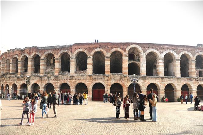 Đấu trường Verona (Arena di Verona). Ảnh: Thanh Hải - PV TTXVN tại Italy 