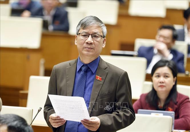 Đại biểu Quốc hội TP Hà Nội Nguyễn Anh Trí phát biểu. Ảnh: Doãn Tấn - TTXVN