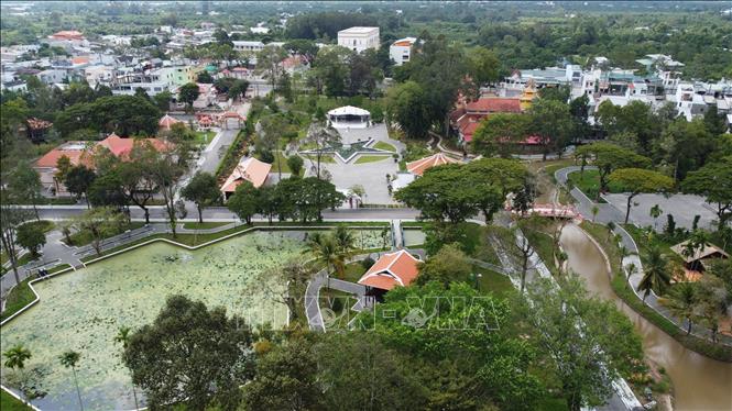 Dự án bảo tồn, tôn tạo và phát huy giá trị Khu di tích Nguyễn Sinh Sắc đã cơ bản hoàn thành. Ảnh: Nhựt An - TTXVN