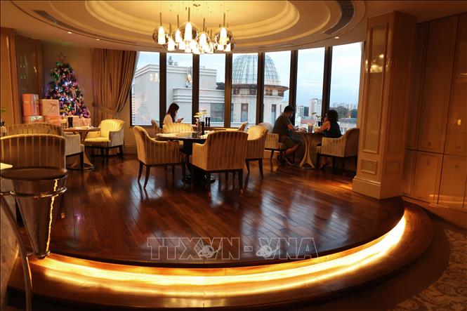 95% khách lưu trú khách sạn Caravelle Saigon là người nước ngoài. Ảnh: Hồng Đạt - TTXVN 
