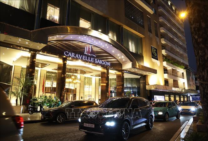 Khách sạn Caravelle Saigon như một biểu tượng lịch sử gắn liền với sự phát triển của đô thị Sài Gòn - Thành phố Hồ Chí Minh. Ảnh: Hồng Đạt - TTXVN 