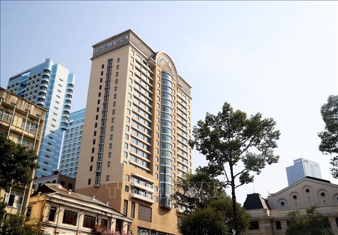 Caravelle Saigon là khách sạn duy nhất tại trung tâm Thành phố Hồ Chí Minh được Cục Du lịch Quốc gia xếp vào top 10 khách sạn hàng đầu Việt Nam năm 2025. Ảnh: Hồng Đạt - TTXVN 