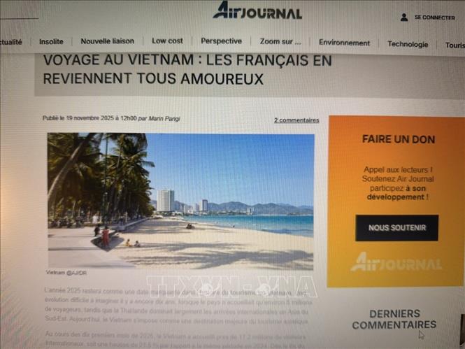 Theo trang air-journal.fr, phần lớn du khách trở về Pháp đều khuyến nghị bạn bè lựa chọn Việt Nam nhờ sự kết hợp hài hòa giữa văn hóa, thiên nhiên và đời sống địa phương. Ảnh: TTXVN phát