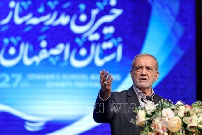 Tổng thống Iran Masoud Pezeshkian. Ảnh: IRNA/TTXVN