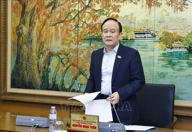 Đại biểu Quốc hội TP Hà Nội Nguyễn Ngọc Tuấn phát biểu. Ảnh: Doãn Tấn - TTXVN