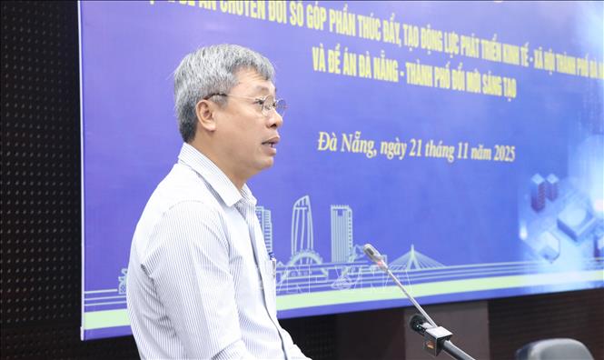 Phó Chủ tịch UBND thành phố Đà Nẵng Hồ Quang Bửu phát biểu tại chương trình. Ảnh: Khoa Chương - TTXVN