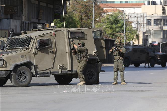 Binh sĩ Israel được triển khai tại thành phố Nablus, Bờ Tây ngày 20/11/2025. Ảnh: THX/TTXVN