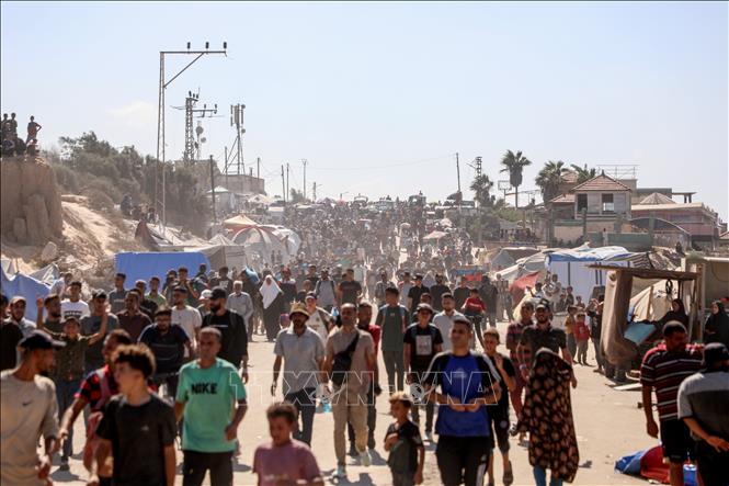 Người dân Palestine tại Dải Gaza. Ảnh: THX/TTXVN