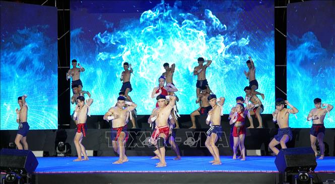 Màn biểu diễn Muay Thái tại Liên hoan Võ thuật quốc tế TP. Hồ Chí Minh 2025. Ảnh: Trung Tuyến – TTXVN