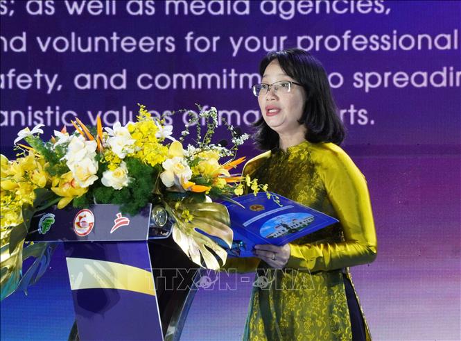Bà Trần Thị Diệu Thúy, Phó Chủ tịch UBND TP. Hồ Chí Minh phát biểu tại lễ khai mạc. Ảnh: Trung Tuyến – TTXVN