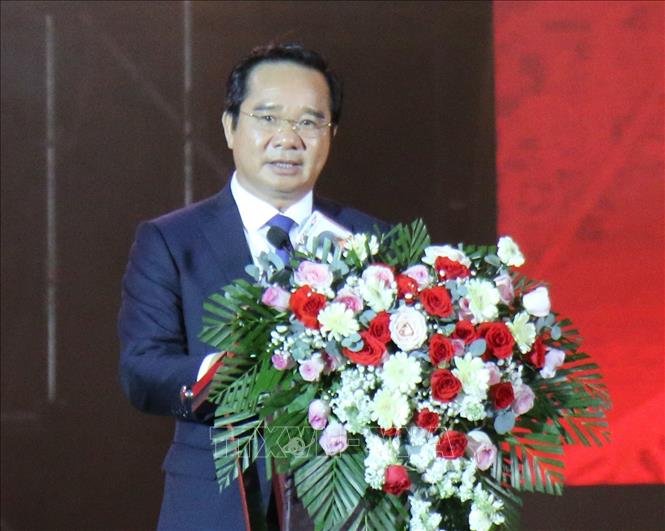 Ông Nguyễn Văn Được, Chủ tịch UBND Thành phố Hồ Chí Minh phát biểu tại buổi lễ. Ảnh: Thu Hương - TTXVN