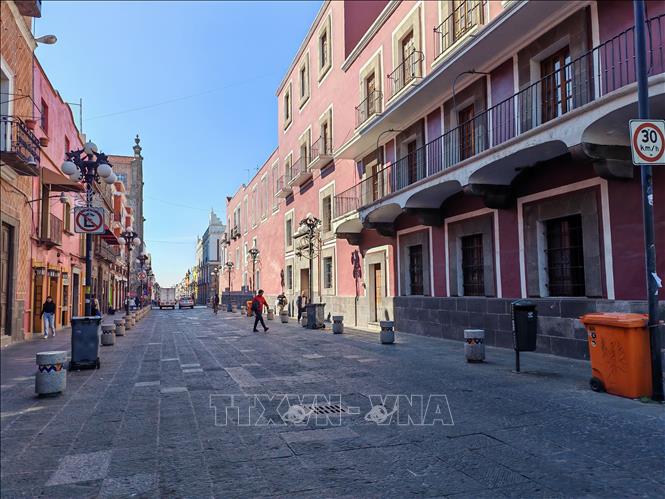 Khu phố cổ Centro Histórico de Puebla cổ kính và bình yên. Ảnh: Phương Lan- PVTTXVN tại Mexico 