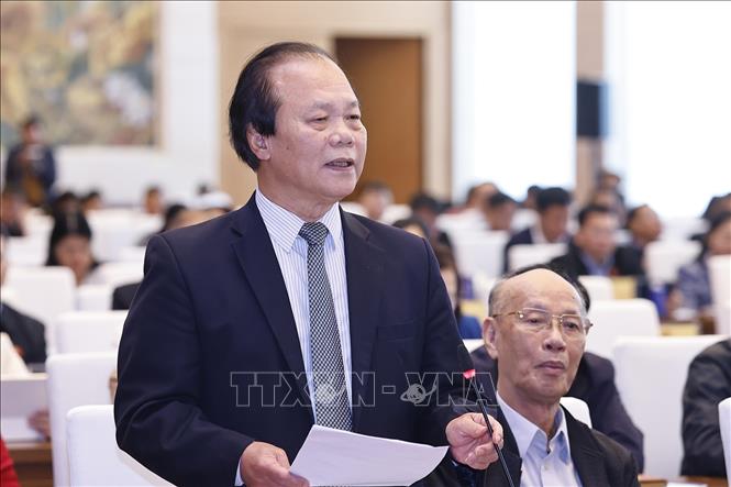 GS.TS Phan Trung Lý, nguyên Chủ nhiệm Ủy ban pháp luật của Quốc Hội phát biểu. Ảnh: Doãn Tấn - TTXVN