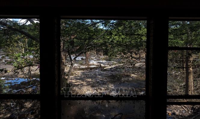 (Tư liệu) Cảnh tàn phá sau lũ quét tại Texas, Mỹ. Ảnh: THX/TTXVN