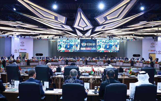 Phiên khai mạc Hội nghị Thượng đỉnh G20 tại Nam Phi. Ảnh: Dương Giang-TTXVN
