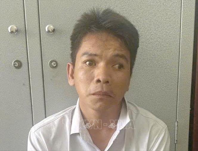 Đối tượng Ngô Hoàng Phương tại cơ quan Công an. Ảnh: TTXVN phát