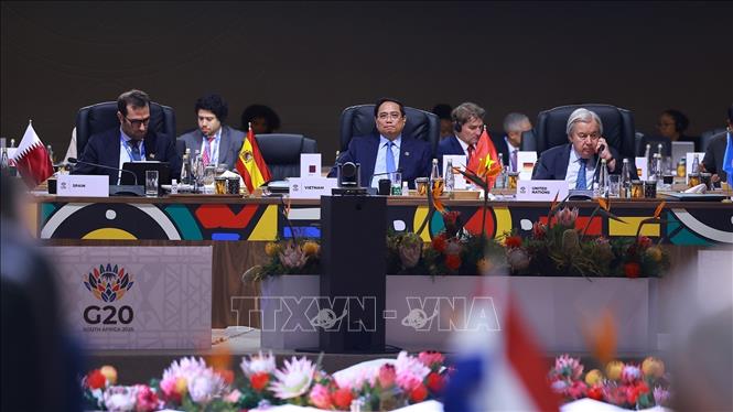 Thủ tướng Phạm Minh Chính tham dự Phiên toàn thể Hội nghị Thượng đỉnh G20. Ảnh: Dương Giang-TTXVN
