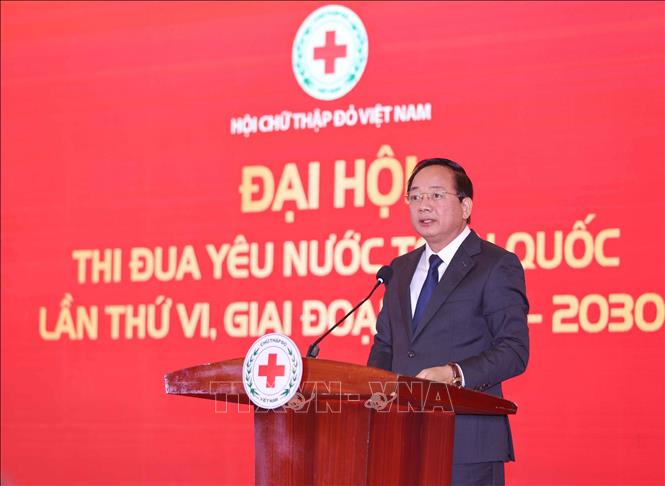 Đồng chí Trịnh Văn Quyết, Bí thư Trung ương Đảng, Trưởng ban Tuyên giáo và Dân vận Trung ương phát biểu. Ảnh: Thanh Tùng - TTXVN