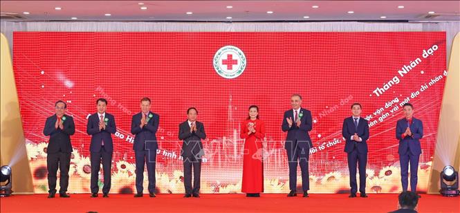 Phong trào Thi đua yêu nước toàn quốc của Hội Chữ thập đỏ Việt Nam giai đoạn 2025 - 2030 thể hiện quyết tâm của các cấp Hội trong việc đạt được những mục tiêu lớn hơn trong công tác nhân đạo và an sinh xã hội trong 5 năm tới. Ảnh: Thanh Tùng - TTXVN