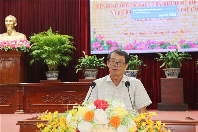 Ông Nguyễn Văn Khởi, Phó Chủ tịch UBND thành phố Cần Thơ phát biểu. Ảnh: Ngọc Thiện- TTXVN.