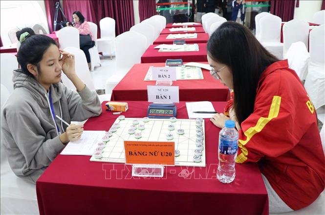 Các vận động viên tham gia thi đấu. Ảnh: Trần Trang - TTXVN 