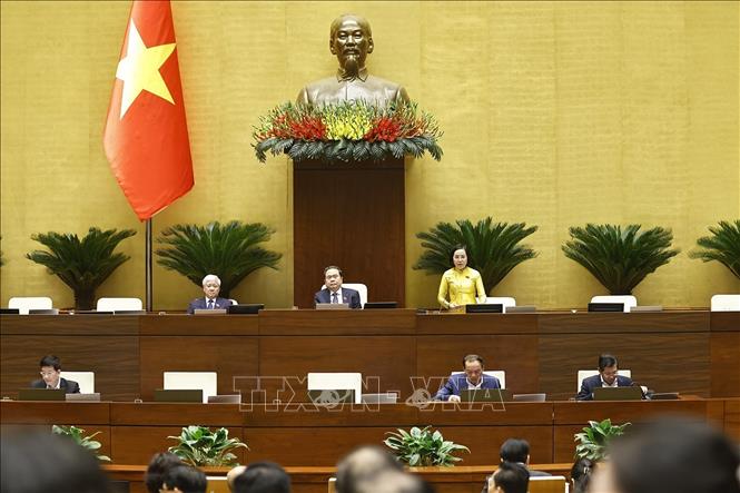 Phó Chủ tịch Quốc hội Nguyễn Thị Thanh phát biểu. Ảnh: Doãn Tấn - TTXVN