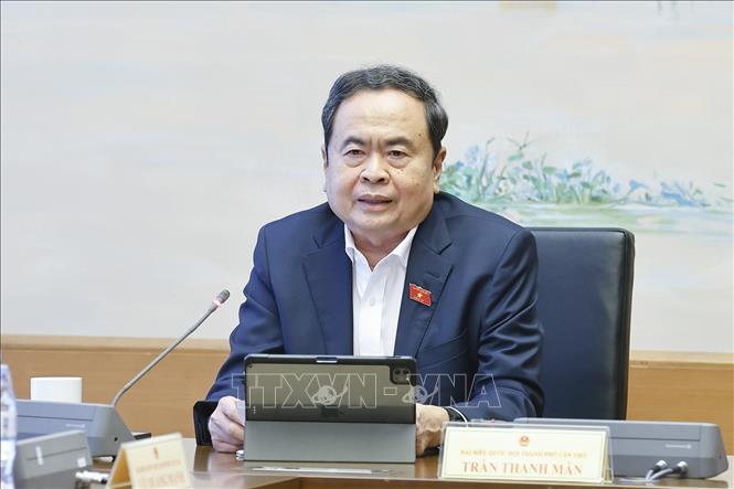 Chủ tịch Quốc hội Trần Thanh Mẫn phát biểu. Ảnh: Doãn Tấn - TTXVN