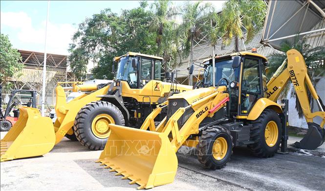 Máy công nghiệp tại Hội chợ. Ảnh: Việt Hùng-P/v TTXVN tại Cuba