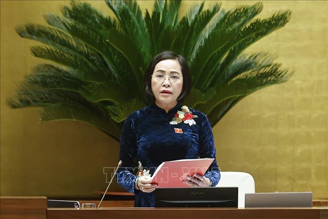 Phó Chủ tịch Quốc hội Nguyễn Thị Thanh phát biểu. Ảnh: Doãn Tấn - TTXVN