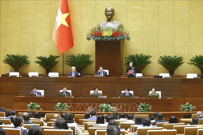 Phó Chủ tịch Quốc hội Nguyễn Thị Thanh phát biểu. Ảnh: Doãn Tấn - TTXVN