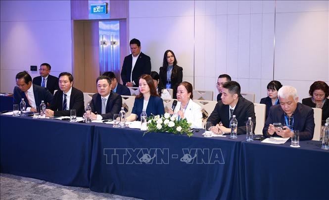 Đại biểu quốc tế và trong nước tham dự buổi tiếp. Ảnh: Dương Giang-TTXVN