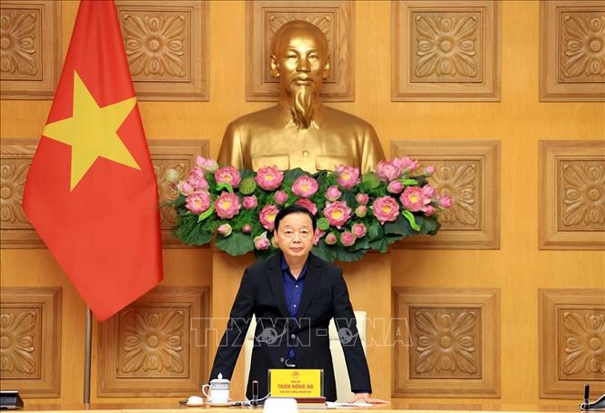 Phó Thủ tướng Trần Hồng Hà phát biểu chỉ đạo. Ảnh: Tuấn Anh - TTXVN